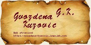Gvozdena Kuzović vizit kartica